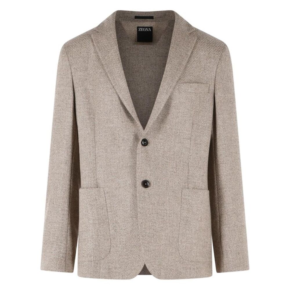 Zegna Beige Wool Blazer Men